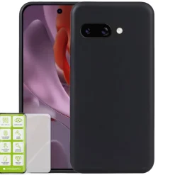 Wigento Für Google Pixel 9a Silikon TPU Schutz Hülle Schwarz + H9 Hart Glas Sale