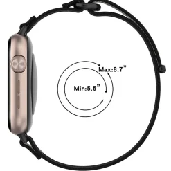 Wigento Für Honor Watch 5 Elastisches Nylon Klettverschluss Arm Band Blau