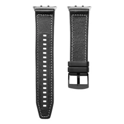 Für Honor Watch 5 Hochwertiges Leder Hybrid Silikon Arm Band Schwarz ^ Wigento Sale
