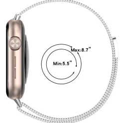Für Honor Watch 5 Metall Milan Mesh Magnetverschluss Armband Grau ^ Wigento