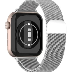 Wigento Für Honor Watch 5 Metall Milan Mesh Magnetverschluss Armband Silber