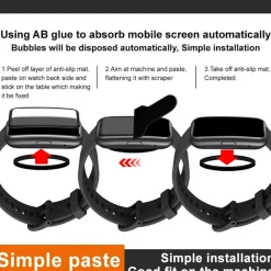 Wigento Für Honor Watch 5 Plexiglas Display HD Full Schutz Folie Flexibel