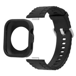 Wigento Für Huawei Watch Fit 4 Pro Silikon Hülle integriertem Armband Schwarz Discount