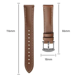 Wigento Für Huawei Watch GT 5 41mm Damen Leder Armband silberner Schnalle Rot Online