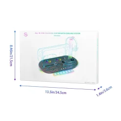 Für Nintendo Switch 2 RGB Licht Ladestation mit Kühlung Ablage Schwarz ^ Wigento Best