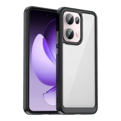 Wigento Für Oppo Reno 13 Pro 5G Colorful Series TPU Acryl Hybrid Hülle Schwarz Discount