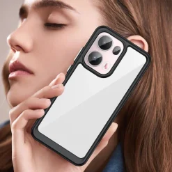 Wigento Für Oppo Reno 13 Pro 5G Colorful Series TPU Acryl Hybrid Hülle Schwarz Discount