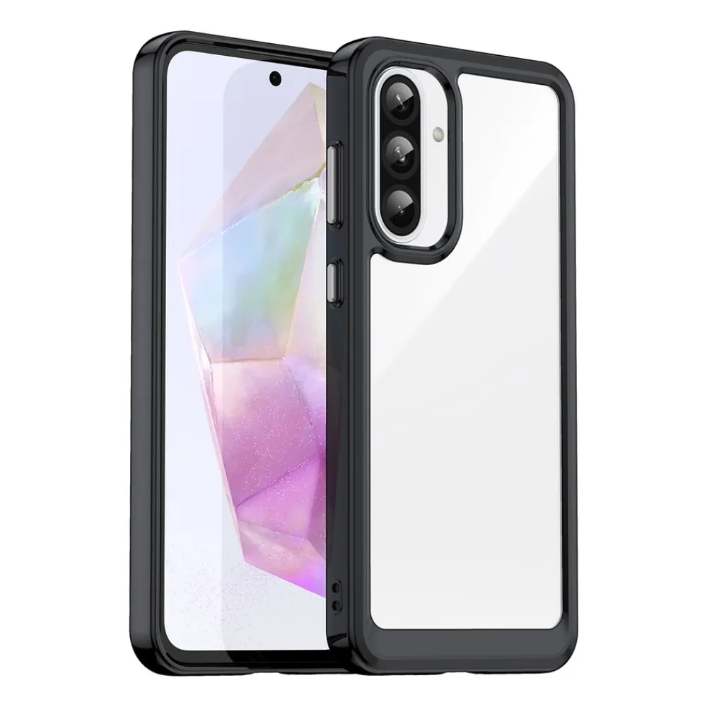 Wigento Für Samsung Galaxy A56 / A36 Colorful Series TPU Acryl Hülle Schwarz Outlet