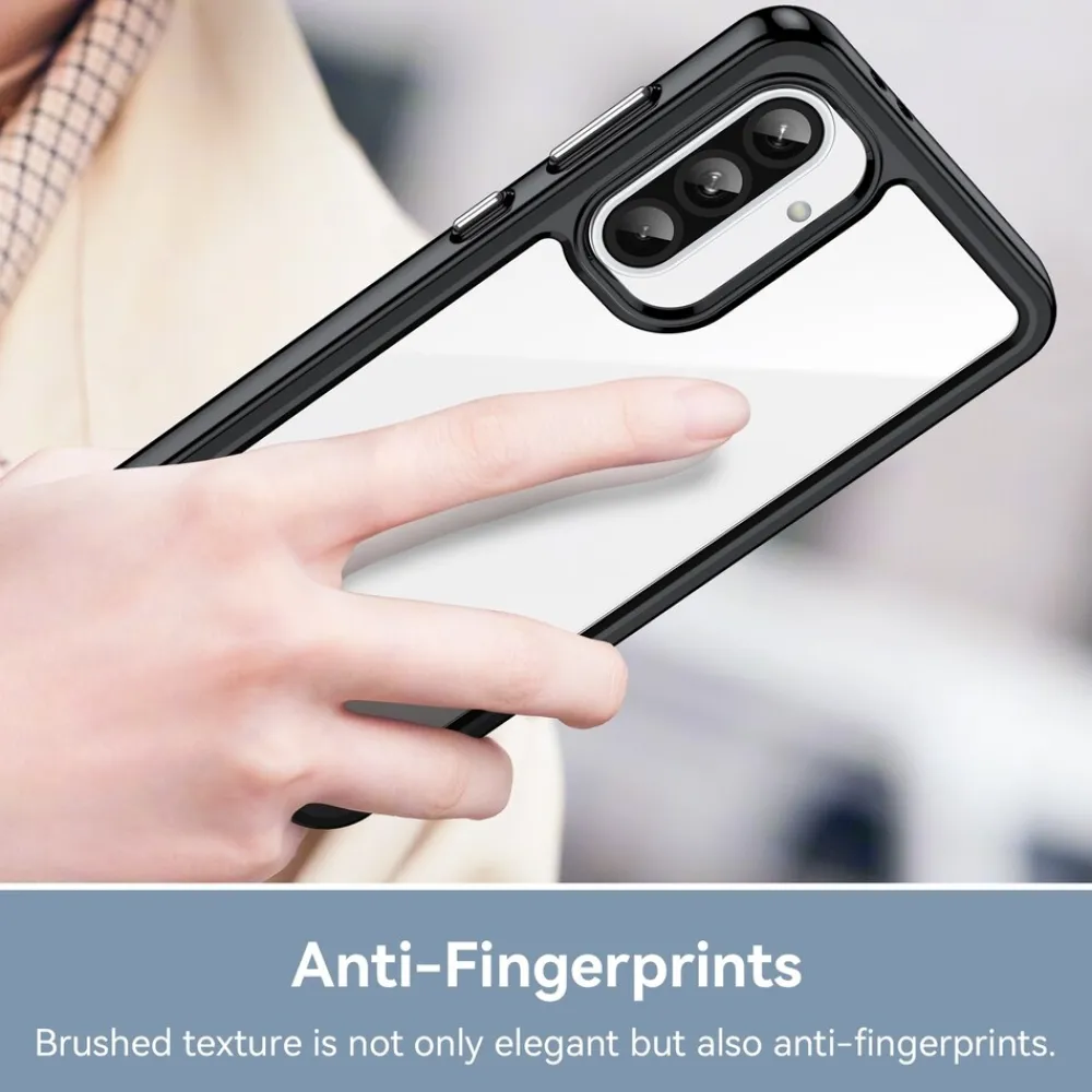 Wigento Für Samsung Galaxy A56 / A36 Colorful Series TPU Acryl Hülle Schwarz Outlet