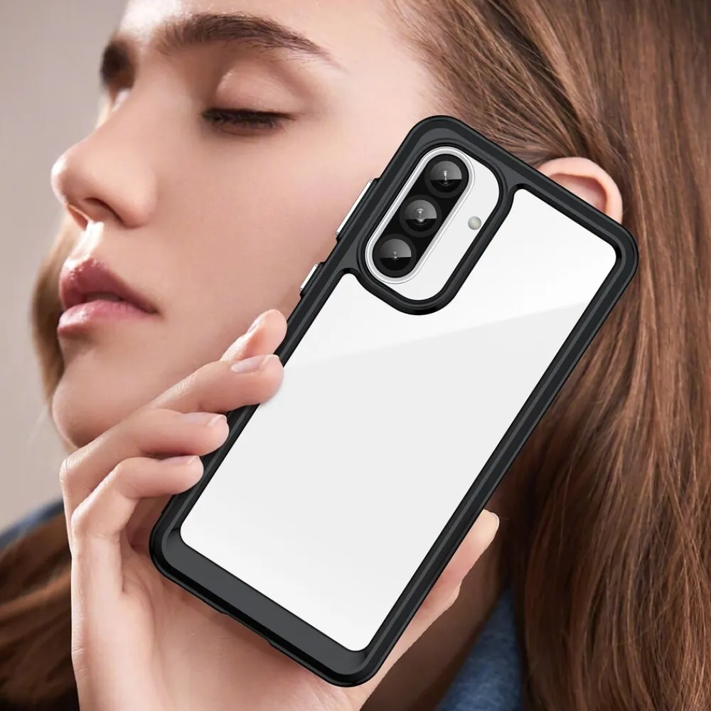 Wigento Für Samsung Galaxy A56 / A36 Colorful Series TPU Acryl Hülle Schwarz Outlet