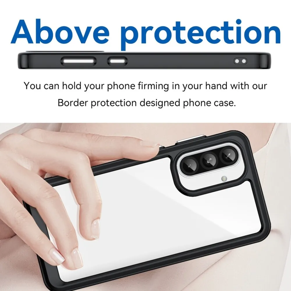 Wigento Für Samsung Galaxy A56 / A36 Colorful Series TPU Acryl Hülle Schwarz Outlet