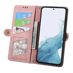 Wigento Für Samsung Galaxy A56 / A36 Kunstleder Zipper Book Wallet Tasche Rosa Discount