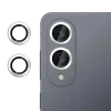 Wigento Für Samsung Galaxy S25 Edge 5G Aluminium Ring + 9H Hart Glas Silber New
