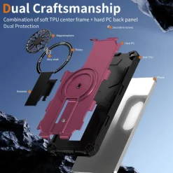 Wigento Für Samsung Galaxy S25 Edge MagSafe Hybrid Metall Ring Hülle Lila Hot