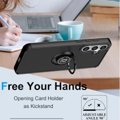 Wigento Für Samsung Galaxy S25 FE 5G Design TPU + PC Schutz Hülle Schwarz Sale