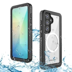Wigento Für Samsung Galaxy S25 MagSafe Full Body Wasserdichte Schutz Tasche Clearance
