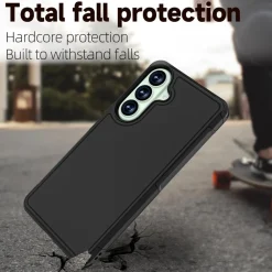 Wigento Für Samsung Galaxy S26 Plus 5G 2teiliges RedPepper Armor Hülle Schwarz
