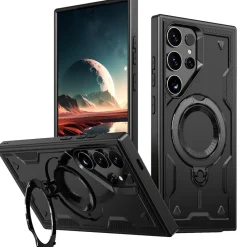Wigento Für Samsung Galaxy S25 Ultra 5G MagSafe Ringhalter PC Hybrid TPU Hülle Sale