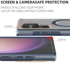 Wigento Für Samsung Galaxy S25 Ultra 5G MagSafe Ringhalter Hülle Schwarz
