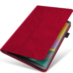 Wigento Für Samsung Galaxy Tab S11 aufstellbare Baum Kunstleder Tasche Rot Outlet