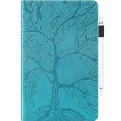 Für Samsung Galaxy Tab S11 aufstellbare Baum Kunstleder Tasche Blau ^ Wigento Online