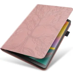 Wigento Für Samsung Galaxy Tab S10 FE Plus Kunstleder Baum Design Tasche Pink Clearance