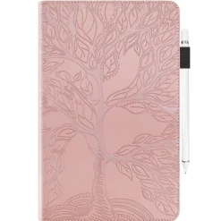 Wigento Für Samsung Galaxy Tab S10 FE Plus Kunstleder Baum Design Tasche Pink Clearance