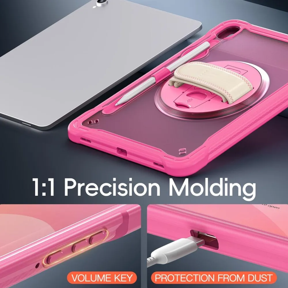 Wigento Für Samsung Galaxy Tab S11 360 Grad Rotation Heavy Hybrid Hülle Rosa Online