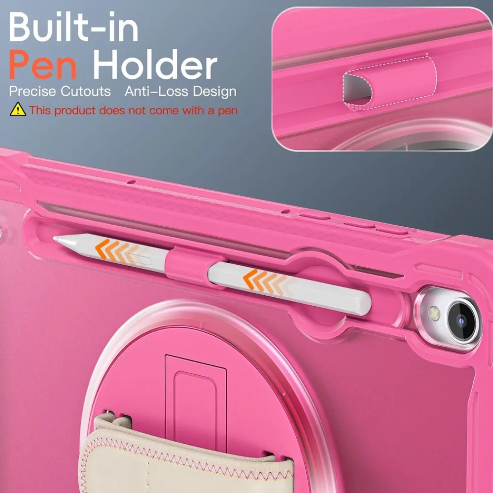 Wigento Für Samsung Galaxy Tab S11 360 Grad Rotation Heavy Hybrid Hülle Rosa Online
