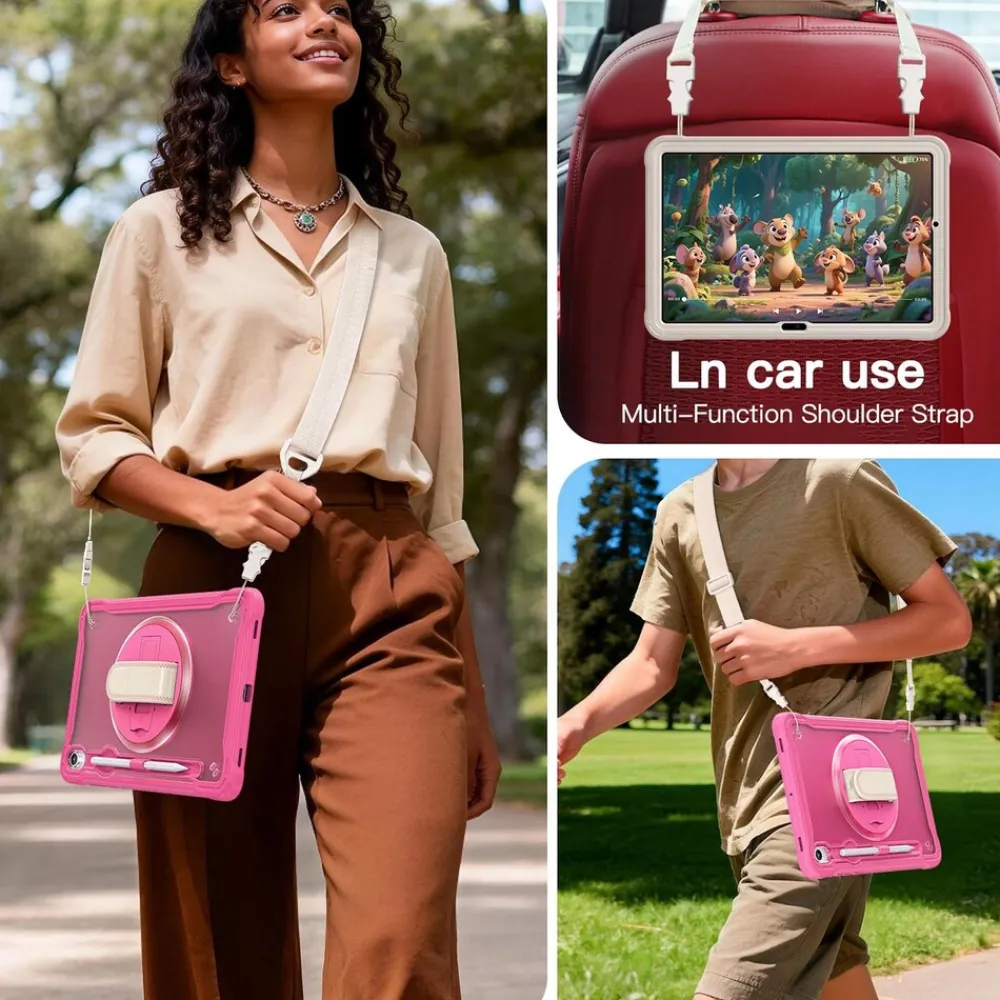 Wigento Für Samsung Galaxy Tab S11 360 Grad Rotation Heavy Hybrid Hülle Rosa Online
