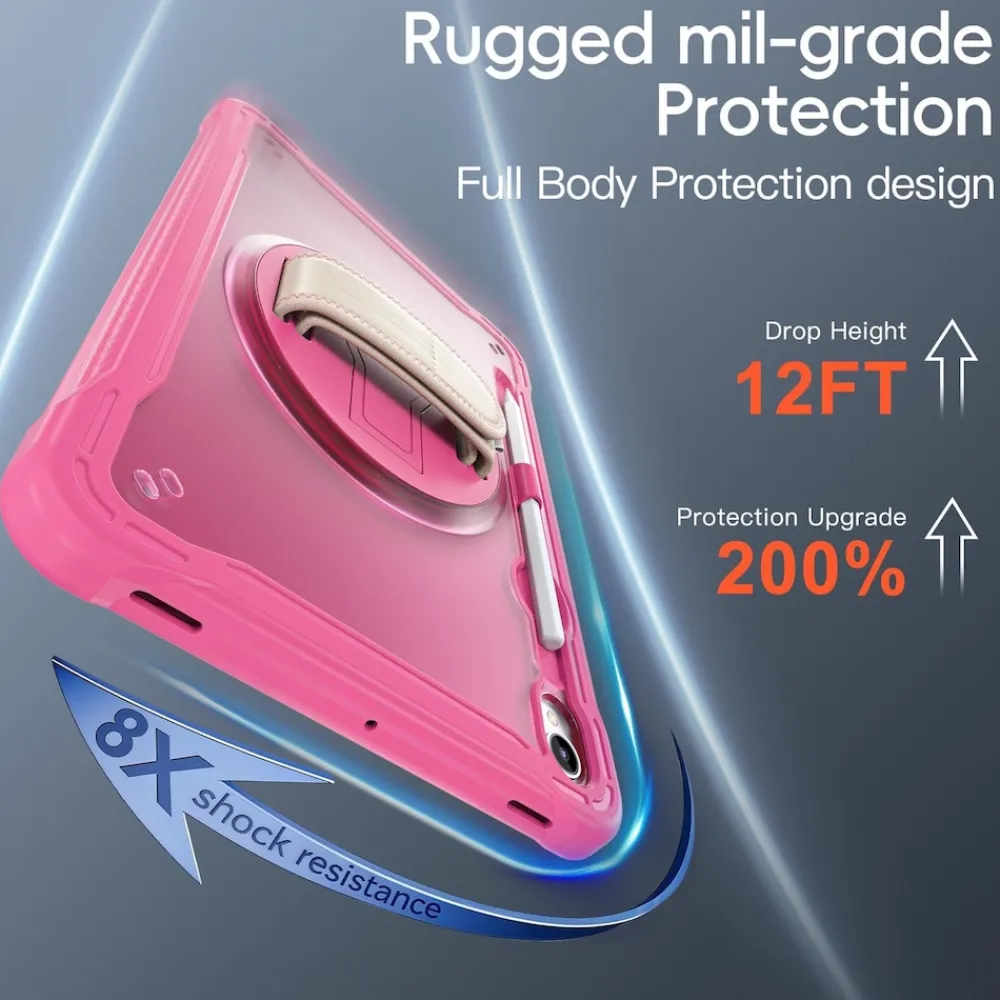 Wigento Für Samsung Galaxy Tab S11 360 Grad Rotation Heavy Hybrid Hülle Rosa Online