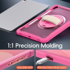 Wigento Für Samsung Galaxy Tab S11 360 Grad Rotation Heavy Hybrid Hülle Rosa Online