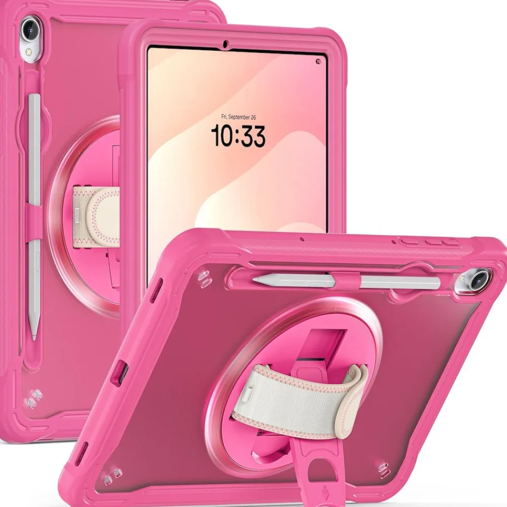 Wigento Für Samsung Galaxy Tab S11 360 Grad Rotation Heavy Hybrid Hülle Rosa Online