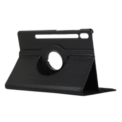 Für Samsung Galaxy Tab S11 360 Grad Rotation Kunstleder Hülle Schwarz ^ Wigento