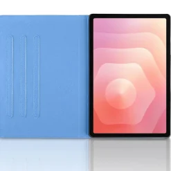 Für Samsung Galaxy Tab S11 360 Rotation Baum Kunstleder Tasche Blau ^ Wigento Hot
