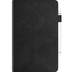 Für Samsung Galaxy Tab S11 Ultra Baum Design Kunstleder Tasche Schwarz ^ Wigento Online