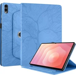 Für Samsung Galaxy Tab S11 Ultra 360 Grad Baum Kunstleder Tasche Blau ^ Wigento Clearance