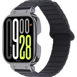 Wigento Für Xiaomi Redmi Watch 5 / Watch 4 Armband mit Metall Gehäuse Schwarz Outlet