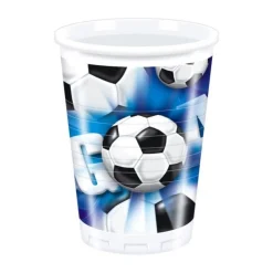 Procos Fußball - Kindergeburtstags-Set (82-teilig) Becher Servietten Dekoration Geburtstag