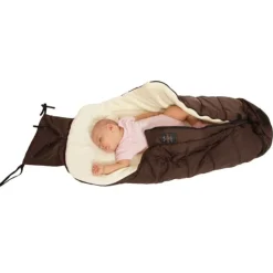 Moni Fußsack Fluffy, Universalgröße, Kinderwagen, wasserdicht, mit Reißverschluss braun Hot
