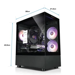 Kiebel Gaming PC Thunder 14 Intel Core i5-14400F, 32GB DDR4, NVIDIA RTX 5060 8 GB, 1TB SSD, WLAN, Windows 11 Clearance
