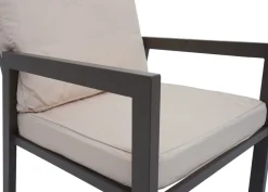 MCW Garnitur -L64, Gartenlounge Gartengarnitur Lounge-Set Sitzgruppe Sofa, Metall ~ Polster creme-weiß Clearance