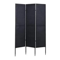 Garten-Paravent -J14, Raumteiler Trennwand Sichtschutz, Metall 200x121cm ~ schwarz ^ MCW Sale