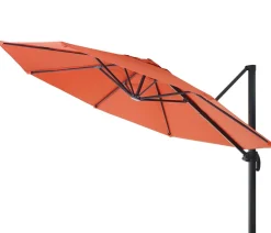 Gastronomie-Ampelschirm -A96, Sonnenschirm, rund Ø 3m Polyester Alu/Stahl 23kg ~ terracotta ohne Ständer, drehbar ^ MCW Clearance