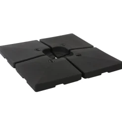 Gastronomie-Ampelschirm -A96, 3x4m (Ø5m) Polyester Alu/Stahl 26kg ~ anthrazit mit Ständer ^ MCW New