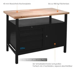 Güde Werkbank P 1200 SLT Black Line Best