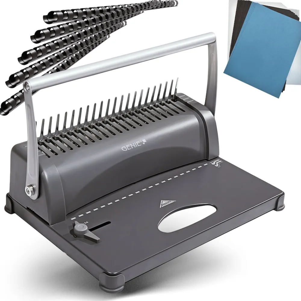 CB850 Bindegerät Bindemaschine Spiralbindegerät Stanzgerät Binder A4 Buch ^ Genie Sale