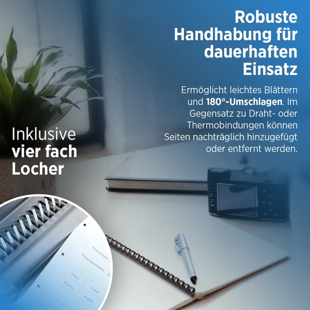 CB850 Bindegerät Bindemaschine Spiralbindegerät Stanzgerät Binder A4 Buch ^ Genie Sale