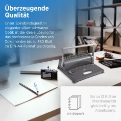 CB850 Bindegerät Bindemaschine Spiralbindegerät Stanzgerät Binder A4 Buch ^ Genie Sale