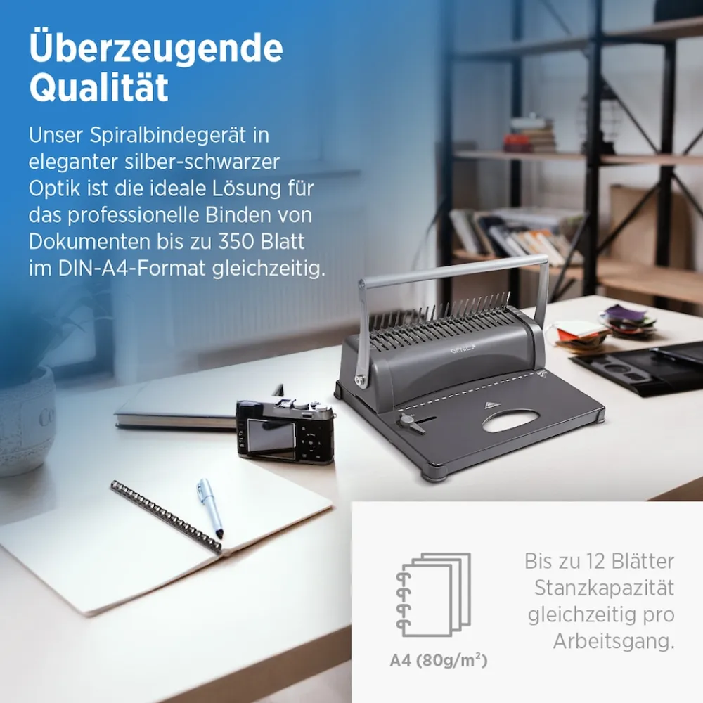 CB850 Bindegerät Bindemaschine Spiralbindegerät Stanzgerät Binder A4 Buch ^ Genie Sale